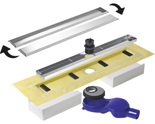 Komplett-Duschrinne Dural Vario-Line-Plus Doubleface 1100 D ETA-geprüft