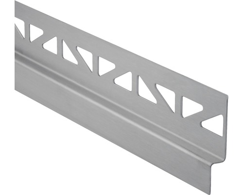 Profilé en pente GKWR Dural à droite 148 cm 12,5 mm Profilé de carreaux en métal avec découpes triangulaires