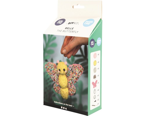 Kit de bricolage Belle le papillon en argile de soie et en argile mousse