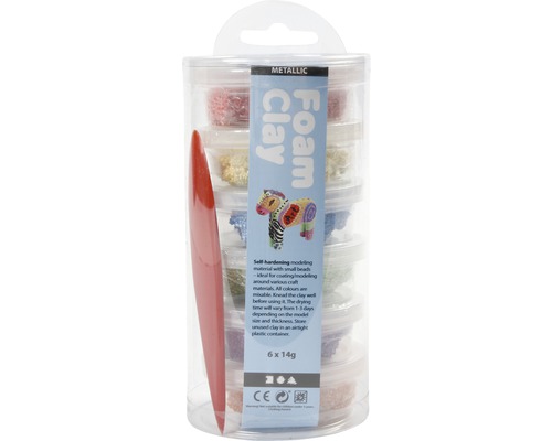 Pâte à modeler mousse métallique, ensemble avec outil de modelage