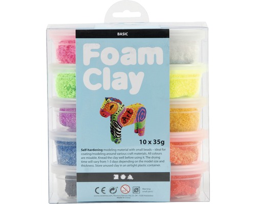 Set de pâte à modeler mousse avec dix récipients