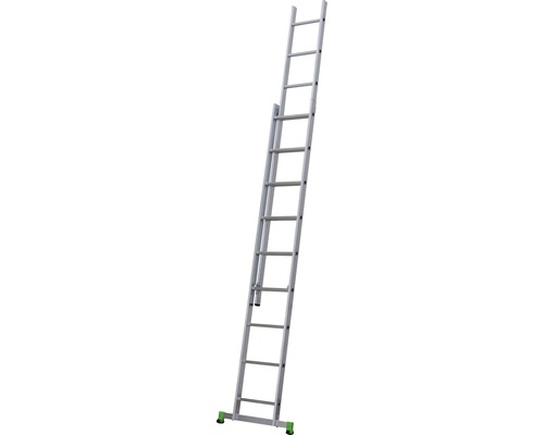 Échelle coulissante CLASSIK 2 x 11 échelons aluminium longueur 3,15 - 5,10 m Échelle coulissante en aluminium avec échelons pour une utilisation polyvalente