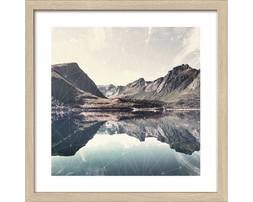 Gerahmtes Bild Nordic Lake 28x28 cm