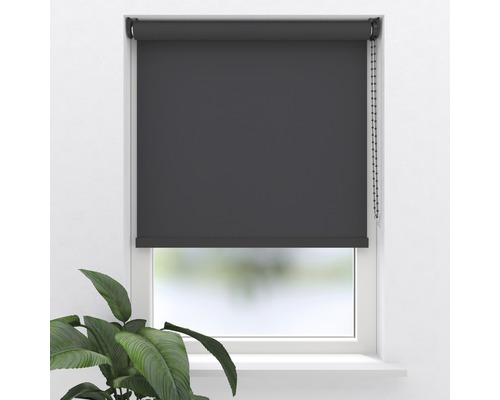 Soluna Tageslichtrollo mit farblich abgestimmter Mechanik T24, schwarz, 60x190 cm