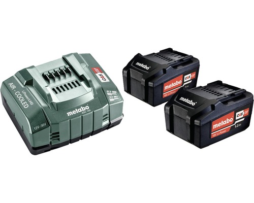 Metabo Kit de batteries 18V Li-Ion (5,2 Ah) 2x batteries et chargeur