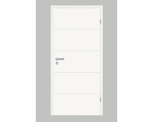 Porte intérieure Pertura norme CH Perla 05 laque blanche 80x201.5 cm droite