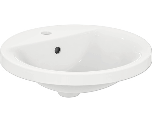 Einbauwaschbecken Ideal Standard Connect 48 x 48 cm weiss glänzend E504201 Keramikwaschbecken mit Armaturloch und Überlauf