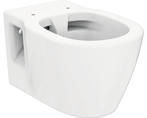 WC à fond creux sans bride Ideal STANDARD Connect blanc avec revêtement suspendu au mur E8174MA