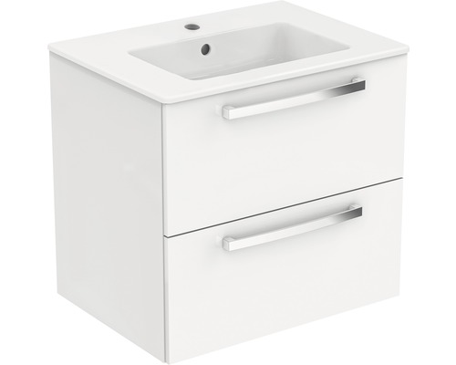 Lavabo avec meuble bas Ideal Standard EUROVIT PLUS lxhxp 61x56.5x45 cm couleur de façade blanc haute brillance