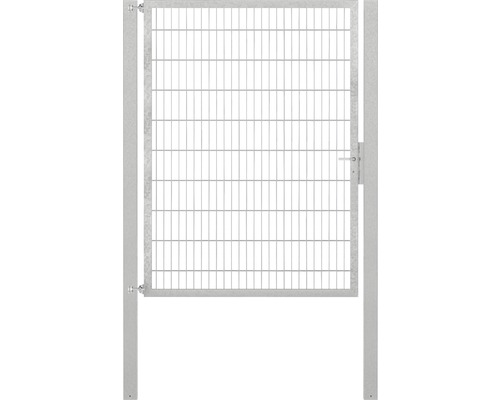 Portillon grillagé simple ALBERTS Flexo Plus 8/6/8 150 x 200 cm y compris poteaux 10 x 10 cm galvanisé à chaud