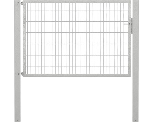 Portillon grillagé simple ALBERTS Flexo Plus 8/6/8 200 x 140 cm y compris poteaux 10 x 10 cm galvanisé à chaud