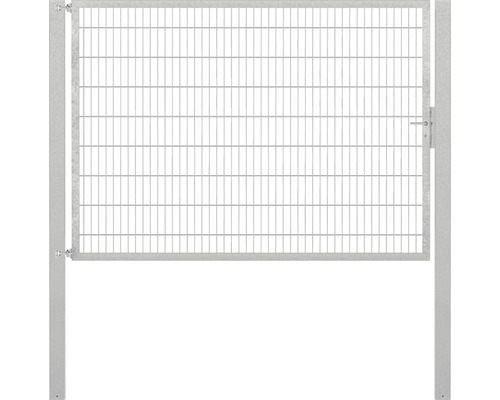 Portillon grillagé simple ALBERTS Flexo Plus 8/6/8 250 x 180 cm y compris poteaux 10 x 10 cm galvanisé à chaud