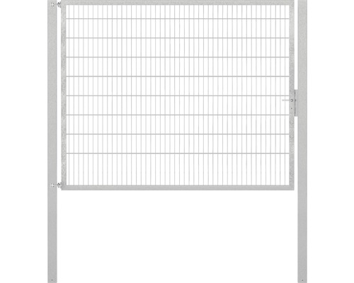 Portillon grillagé simple ALBERTS Flexo Plus 8/6/8 250 x 200 cm y compris poteaux 10 x 10 cm galvanisé à chaud