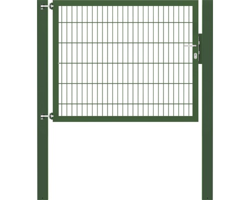 Stabgitter-Einzeltor ALBERTS Flexo Plus 8/6/8 150 x 120 cm inkl. Pfosten 10 x 10 cm grün