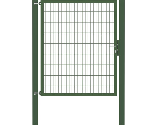 Portillon grillagé simple ALBERTS Flexo Plus 8/6/8 150 x 180 cm y compris poteaux 10 x 10 cm vert