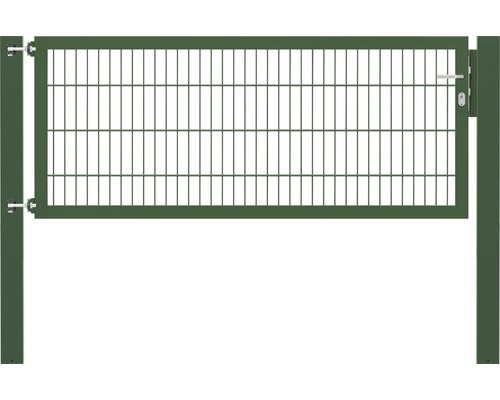 Portillon grillagé simple ALBERTS Flexo Plus 8/6/8 200 x 80 cm y compris poteaux 10 x 10 cm vert