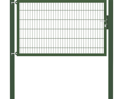 Portillon grillagé simple ALBERTS Flexo Plus 8/6/8 200 x 120 cm y compris poteaux 10 x 10 cm vert