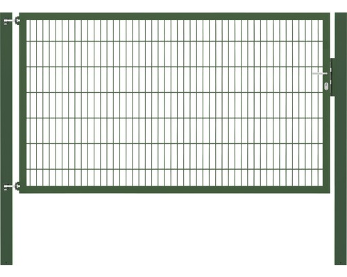 Stabgitter-Einzeltor ALBERTS Flexo Plus 8/6/8 250 x 140 cm inkl. Pfosten 10 x 10 cm grün