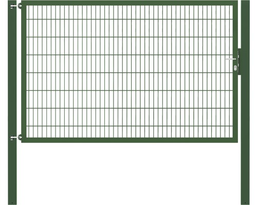 Portillon grillagé simple ALBERTS Flexo Plus 8/6/8 250 x 160 cm y compris poteaux 10 x 10 cm vert