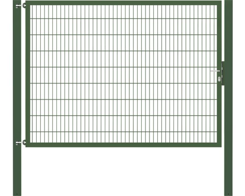 Portillon grillagé simple ALBERTS Flexo Plus 8/6/8 250 x 180 cm y compris poteaux 10 x 10 cm vert