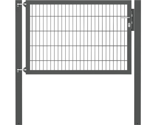 Portillon grillagé simple ALBERTS Flexo Plus 8/6/8 150 x 100 cm y compris poteaux 10 x 10 cm anthracite