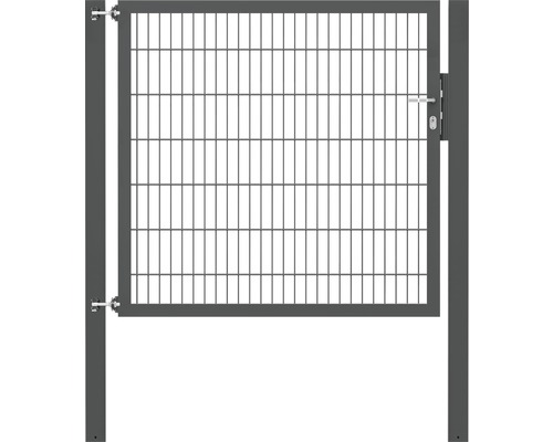 Portillon grillagé simple ALBERTS Flexo Plus 8/6/8 150 x 140 cm y compris poteaux 10 x 10 cm anthracite