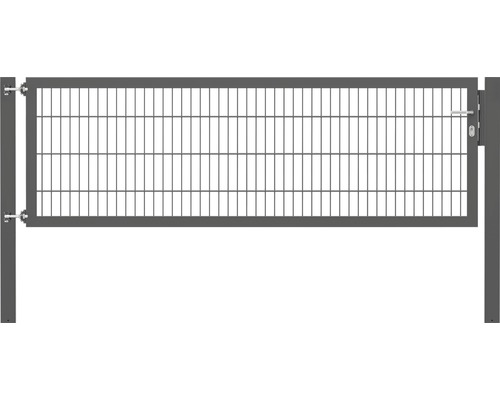 Portillon grillagé simple ALBERTS Flexo Plus 8/6/8 250 x 80 cm y compris poteaux 10 x 10 cm anthracite