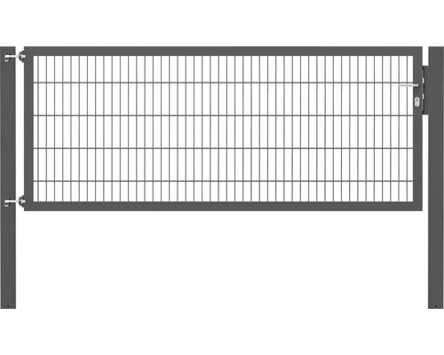 Stabgitter-Einzeltor ALBERTS Flexo Plus 8/6/8 250 x 100 cm inkl. Pfosten 10 x 10 cm anthrazit