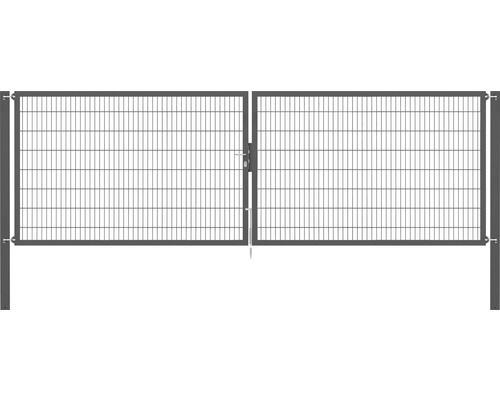 Stabgitter-Doppeltor ALBERTS Flexo Plus 8/6/8 500 x 160 cm inkl. Pfosten 10 x 10 cm anthrazit