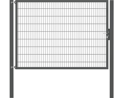 Portillon grillagé simple ALBERTS Flexo Plus 8/6/8 250 x 180 cm y compris poteaux 10 x 10 cm anthracite