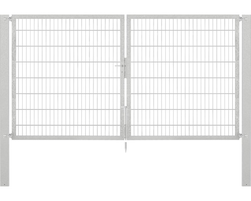 Stabgitter-Doppeltor ALBERTS Flexo Plus 8/6/8 300 x 160 cm inkl. Pfosten 10 x 10 cm feuerverzinkt