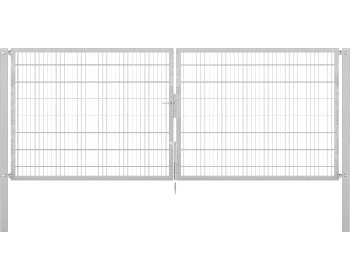 Stabgitter-Doppeltor ALBERTS Flexo Plus 8/6/8 400 x 180 cm inkl. Pfosten 10 x 10 cm feuerverzinkt