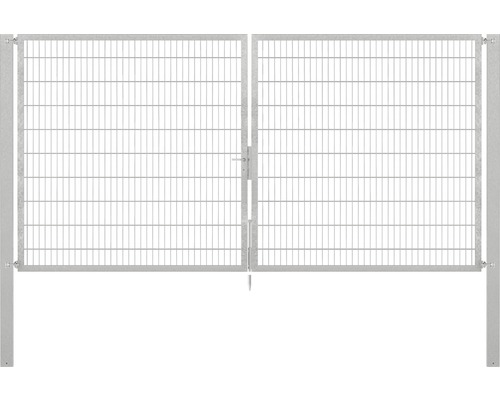 Stabgitter-Doppeltor ALBERTS Flexo Plus 8/6/8 400 x 200 cm inkl. Pfosten 10 x 10 cm feuerverzinkt