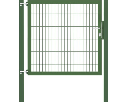 Portillon grillagé simple ALBERTS Flexo Plus 8/6/8 125 x 120 cm y compris poteaux 8 x 8 cm vert