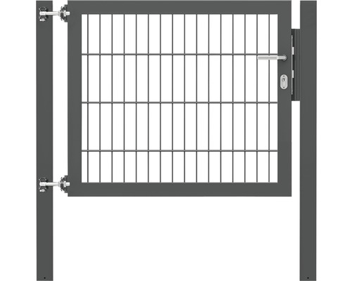 Portillon grillagé simple ALBERTS Flexo Plus 8/6/8 100 x 80 cm y compris poteaux 8 x 8 cm anthracite