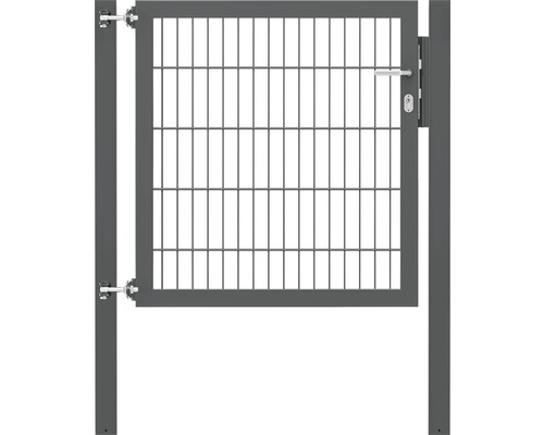 Portillon grillagé simple ALBERTS Flexo Plus 8/6/8 100 x 100 cm y compris poteaux 8 x 8 cm anthracite