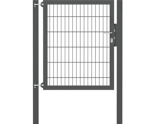 Portillon grillagé simple ALBERTS Flexo Plus 8/6/8 100 x 120 cm y compris poteaux 8 x 8 cm anthracite