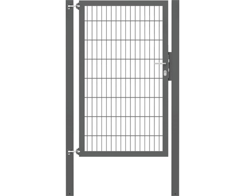 Portillon grillagé simple ALBERTS Flexo Plus 8/6/8 100 x 160 cm y compris poteaux 8 x 8 cm anthracite