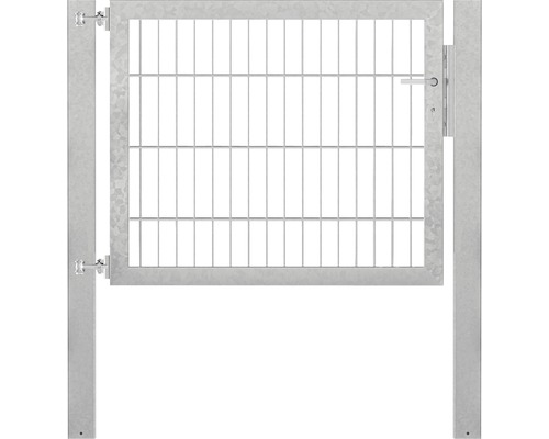 Portillon grillagé simple ALBERTS Flexo Plus 8/6/8 100 x 80 cm y compris poteaux 8 x 8 cm galvanisé à chaud