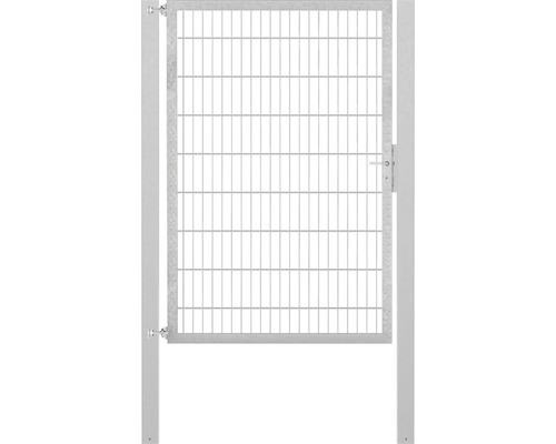 Portillon grillagé simple ALBERTS Flexo Plus 8/6/8 125 x 180 cm y compris poteaux 8 x 8 cm galvanisé à chaud