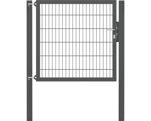 Portillon grillagé simple ALBERTS Flexo Plus 8/6/8 125 x 120 cm y compris poteaux 8 x 8 cm anthracite