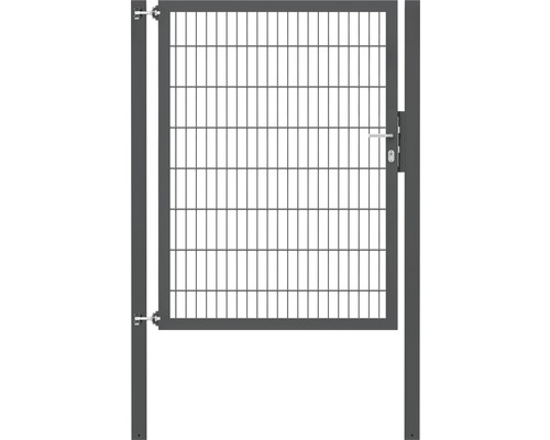 Portillon grillagé simple ALBERTS Flexo Plus 8/6/8 125 x 160 cm y compris poteaux 8 x 8 cm anthracite