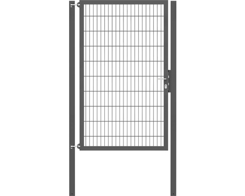 Portillon grillagé simple ALBERTS Flexo Plus 8/6/8 125 x 200 cm y compris poteaux 8 x 8 cm anthracite