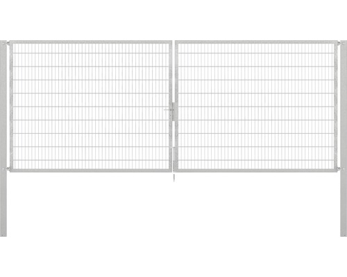 Stabgitter-Doppeltor ALBERTS Flexo Plus 8/6/8 500 x 200 cm inkl. Pfosten 10 x 10 cm feuerverzinkt