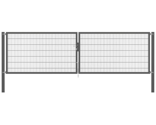 Stabgitter-Doppeltor ALBERTS Flexo Plus 8/6/8 500 x 140 cm inkl. Pfosten 10 x 10 cm anthrazit