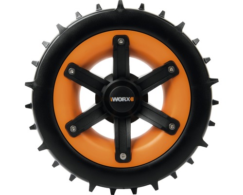 Roues motrices WORX Landroid Spike Profil WA0952 pour une capacité de passer les pentes améliorée jusqu'à 44,5 % (24°)