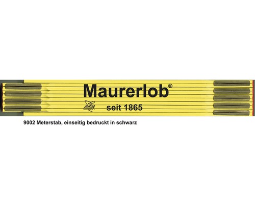 Mètre pliant en bois Maurerlob jaune 2 m