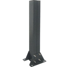 Metallpfosten mit Montagefuß zur Befestigung