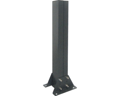 Metallpfosten mit Montagefuß zur Befestigung