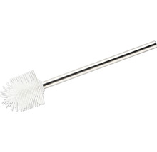 Toilettenbürste mit Stahlgriff und weißen Borsten